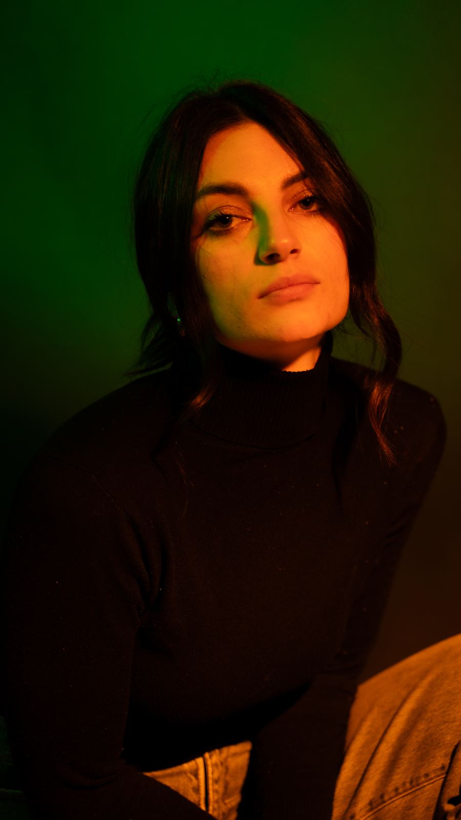 Portrait with warm light